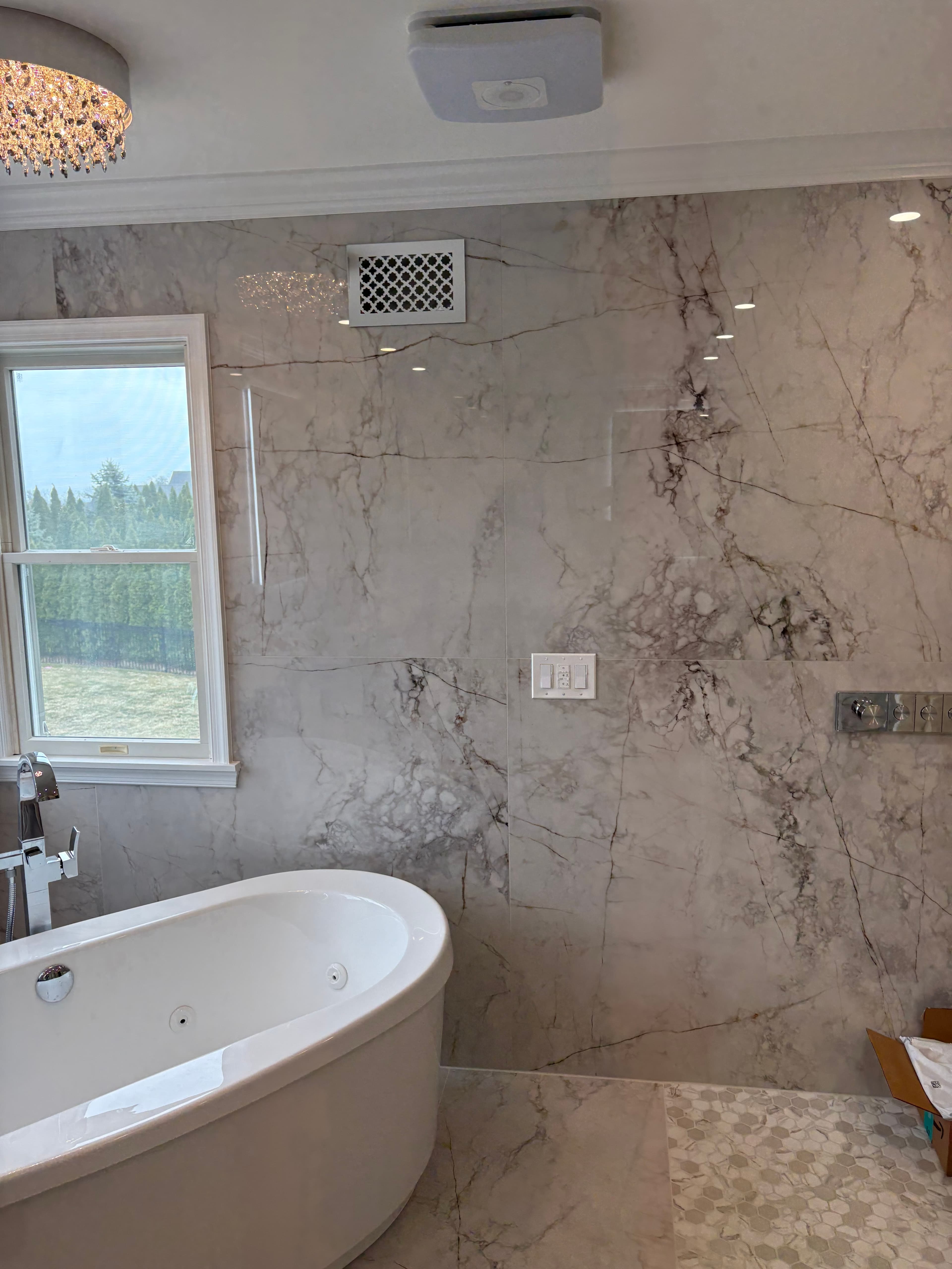 Custom bathroom shower