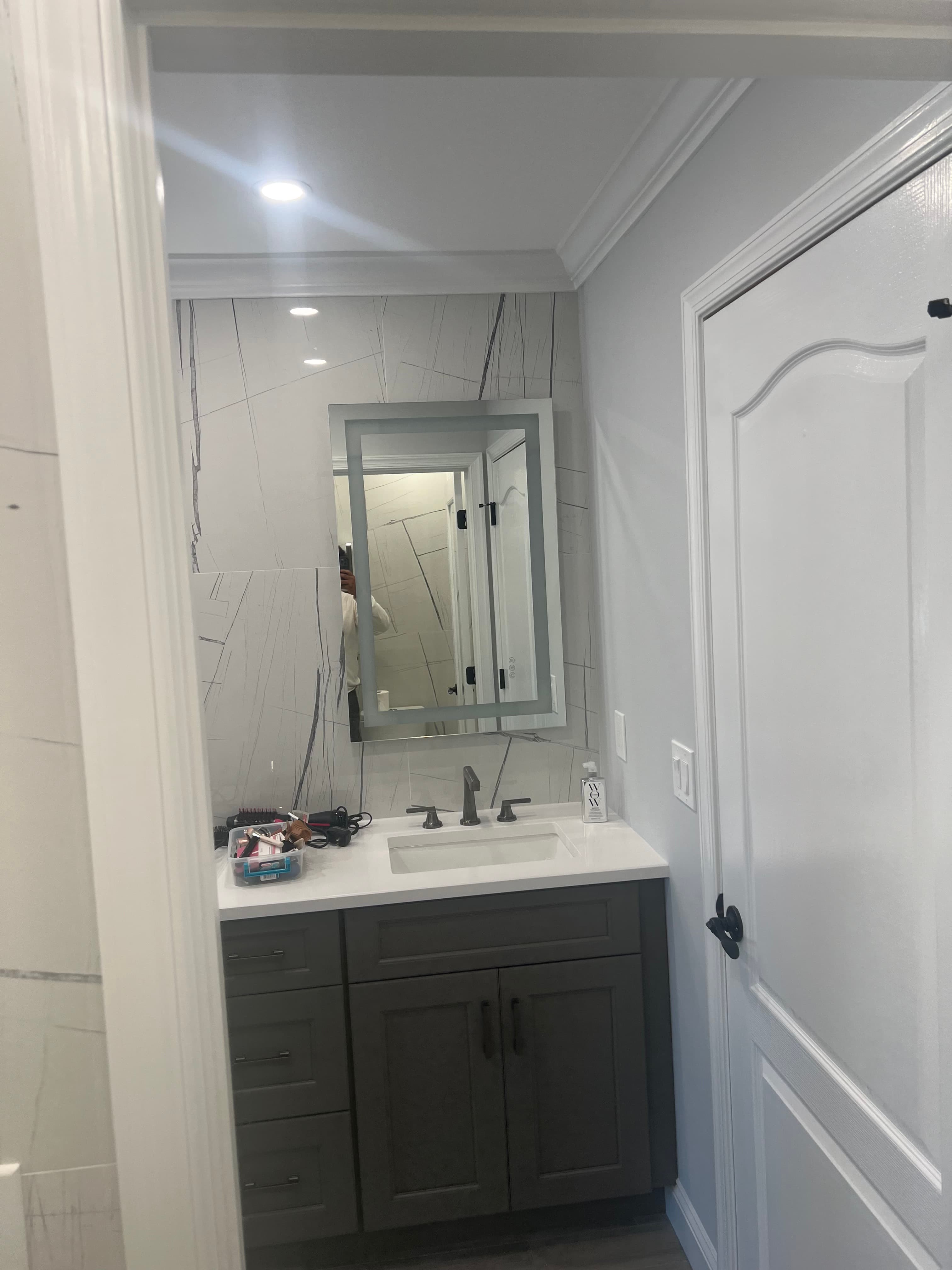Bathroom with custom storage